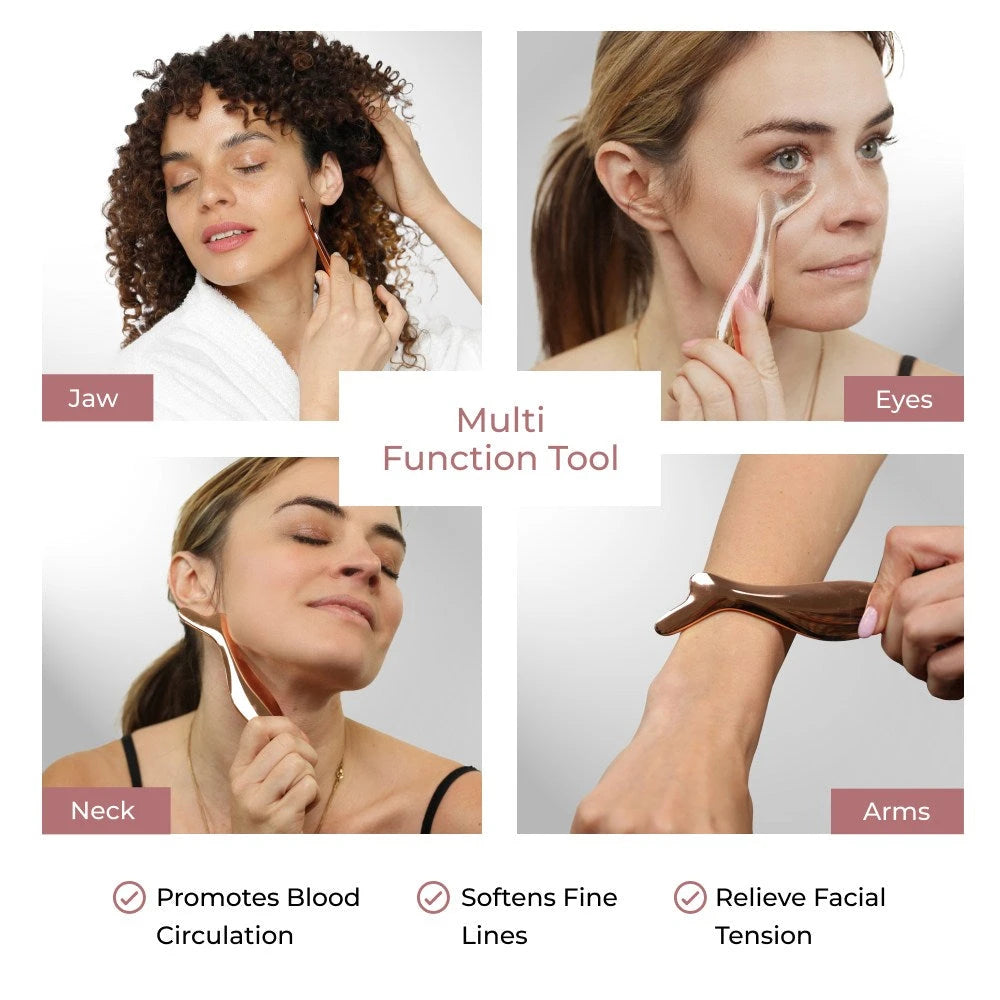 Aura Edge 2-in-1 Gua Sha Tool in hand