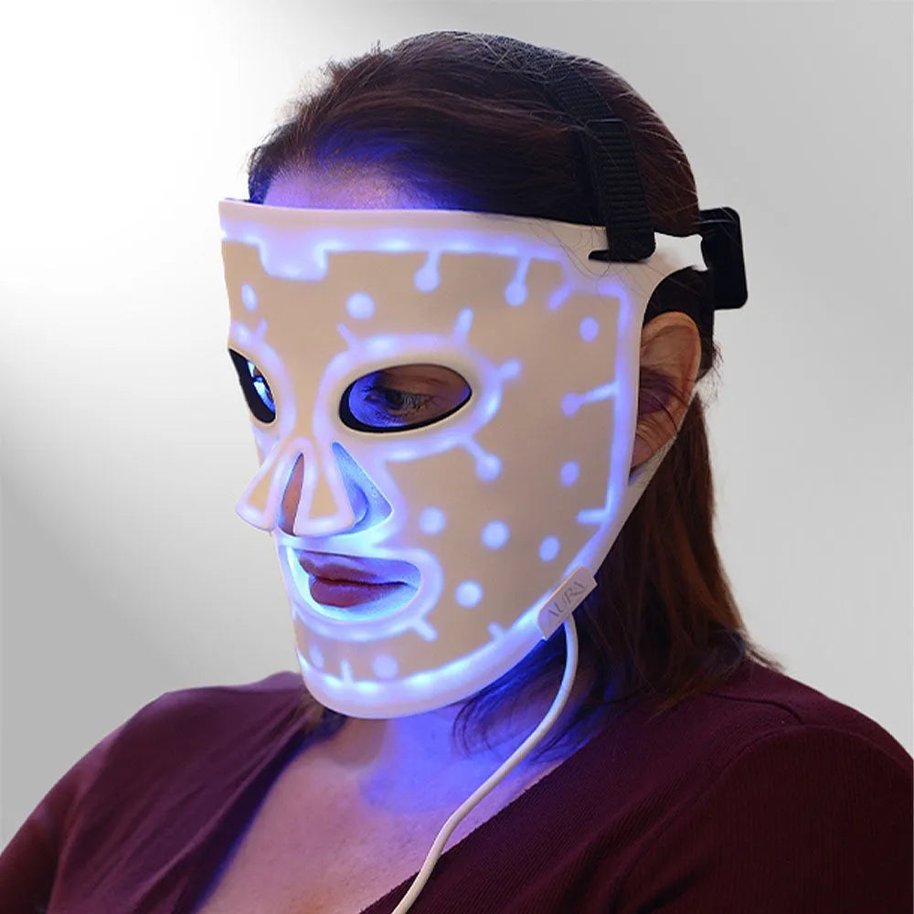 Side view of Aura Plus Near-infrared LED Light Therapy Mask