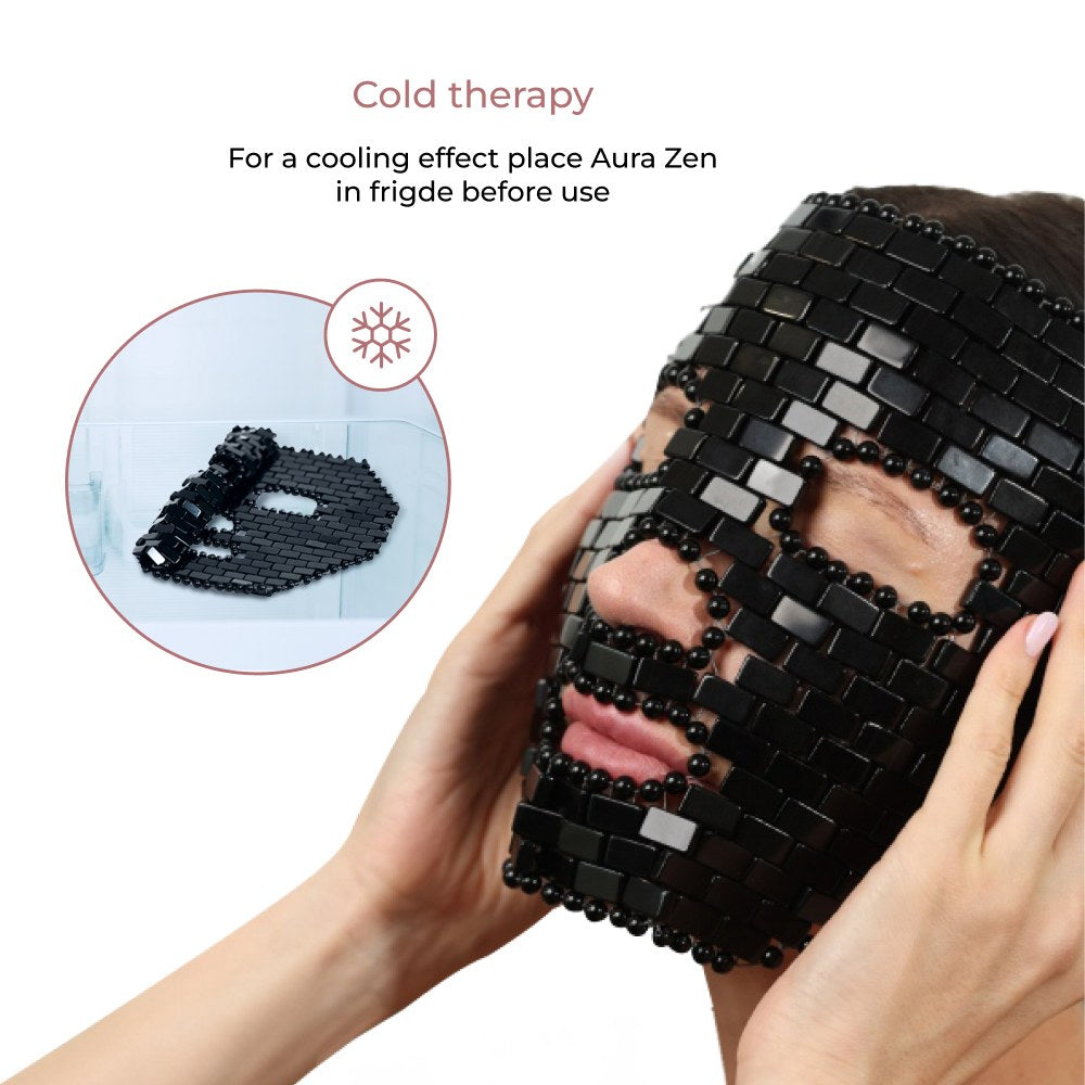Side view of Aura Zen Obsidian Stress Relief Face Mask
